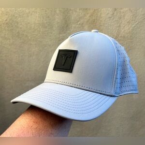 New- Tesla Gray Black Mesh Dri Fit Adjustable Breathable Snap Back Unisex Hat